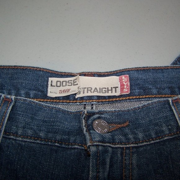 LEVIS 569 LOOSE STRAIGHT LEG BLUE JEANS S3491 - Picture 5 of 8